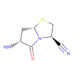 N#C[C@@H]1CS[C@H]2C[C@@H](N)C(=O)N21 ZINC000006745189