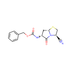 N#C[C@@H]1CS[C@H]2C[C@@H](NC(=O)OCc3ccccc3)C(=O)N21 ZINC000049032545