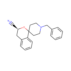 N#C[C@@H]1Cc2ccccc2C2(CCN(Cc3ccccc3)CC2)O1 ZINC000013491889