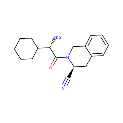 N#C[C@@H]1Cc2ccccc2CN1C(=O)[C@@H](N)C1CCCCC1 ZINC000028129504