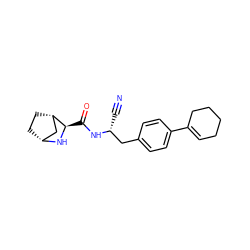 N#C[C@H](Cc1ccc(C2=CCCCC2)cc1)NC(=O)[C@H]1N[C@@H]2CC[C@H]1C2 ZINC000221946587