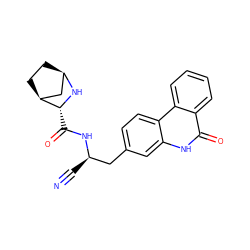 N#C[C@H](Cc1ccc2c(c1)[nH]c(=O)c1ccccc12)NC(=O)[C@H]1N[C@@H]2CC[C@H]1C2 ZINC000226112334