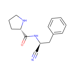 N#C[C@H](Cc1ccccc1)NC(=O)[C@@H]1CCCN1 ZINC000036338746