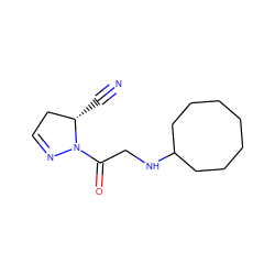 N#C[C@H]1CC=NN1C(=O)CNC1CCCCCCC1 ZINC000028367667