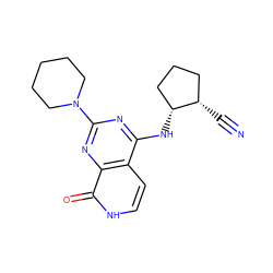 N#C[C@H]1CCC[C@H]1Nc1nc(N2CCCCC2)nc2c(=O)[nH]ccc12 ZINC000096285203