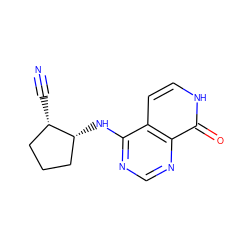 N#C[C@H]1CCC[C@H]1Nc1ncnc2c(=O)[nH]ccc12 ZINC000096285216