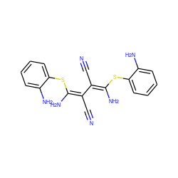 N#CC(=C(/N)Sc1ccccc1N)/C(C#N)=C(/N)Sc1ccccc1N ZINC000002575702