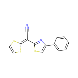 N#CC(=C1SC=CS1)c1nc(-c2ccccc2)cs1 ZINC000003176500