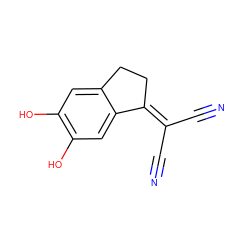 N#CC(C#N)=C1CCc2cc(O)c(O)cc21 ZINC000013822315