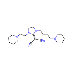 N#CC(C#N)=C1N(CCCCN2CCCCC2)CCN1CCN1CCCCC1 ZINC000036289094