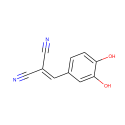 N#CC(C#N)=Cc1ccc(O)c(O)c1 ZINC000000015331