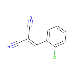 N#CC(C#N)=Cc1ccccc1Cl ZINC000000160747