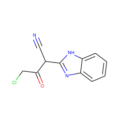 N#CC(C(=O)CCl)c1nc2ccccc2[nH]1 ZINC000101921703