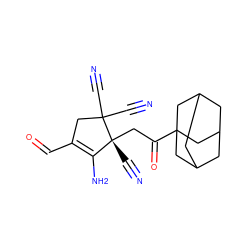 N#CC1(C#N)CC(C=O)=C(N)[C@@]1(C#N)CC(=O)C12CC3CC(CC(C3)C1)C2 ZINC000004170922