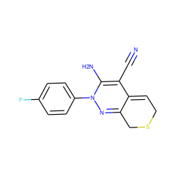 N#CC1=C(N)N(c2ccc(F)cc2)N=C2CSCC=C21 ZINC000013838645