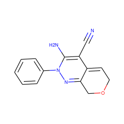 N#CC1=C(N)N(c2ccccc2)N=C2COCC=C21 ZINC000013838636