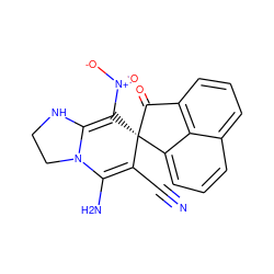 N#CC1=C(N)N2CCNC2=C([N+](=O)[O-])[C@@]12C(=O)c1cccc3cccc2c13 ZINC000653786701