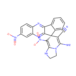 N#CC1=C(N)N2CCNC2=C([N+](=O)[O-])[C@]12c1ccccc1-c1nc3ccc([N+](=O)[O-])cc3nc12 ZINC001772579147