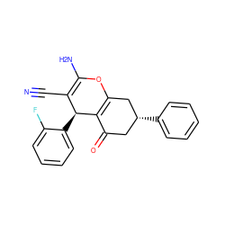 N#CC1=C(N)OC2=C(C(=O)C[C@@H](c3ccccc3)C2)[C@H]1c1ccccc1F ZINC000000706101