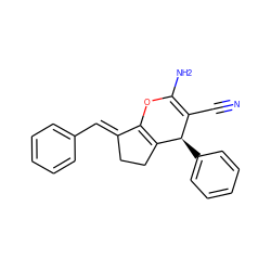 N#CC1=C(N)OC2=C(CC/C2=C\c2ccccc2)[C@@H]1c1ccccc1 ZINC000000066225