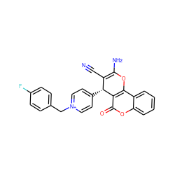 N#CC1=C(N)Oc2c(c(=O)oc3ccccc23)[C@@H]1c1cc[n+](Cc2ccc(F)cc2)cc1 ZINC000096284136