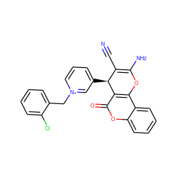 N#CC1=C(N)Oc2c(c(=O)oc3ccccc23)[C@H]1c1ccc[n+](Cc2ccccc2Cl)c1 ZINC000096284128