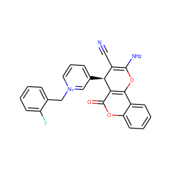 N#CC1=C(N)Oc2c(c(=O)oc3ccccc23)[C@H]1c1ccc[n+](Cc2ccccc2F)c1 ZINC000096284130