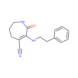 N#CC1=C(NCCc2ccccc2)C(=O)NCCC1 ZINC000027569831