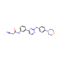 N#CCC(=O)Nc1cccc(-c2ccnc(Nc3ccc(N4CCOCC4)cc3)n2)c1 ZINC000048972040