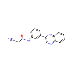 N#CCC(=O)Nc1cccc(-c2cnc3ccccc3n2)c1 ZINC000096178001