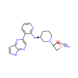 N#CCC1(N2CCC[C@H](Nc3ncccc3-c3cnc4[nH]ccc4n3)C2)COC1 ZINC000169171642