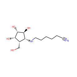 N#CCCCCCN[C@H]1[C@H](O)[C@@H](O)[C@@H](O)[C@H]1CO ZINC001772644230