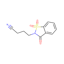 N#CCCCN1C(=O)c2ccccc2S1(=O)=O ZINC000001677219