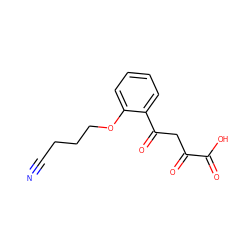 N#CCCCOc1ccccc1C(=O)CC(=O)C(=O)O ZINC000013531964