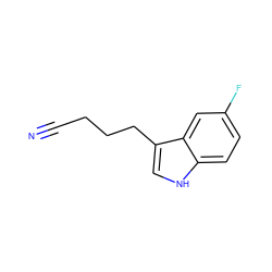 N#CCCCc1c[nH]c2ccc(F)cc12 ZINC000095603188