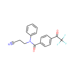 N#CCCN(C(=O)c1ccc(C(=O)C(F)(F)F)cc1)c1ccccc1 ZINC000028880558