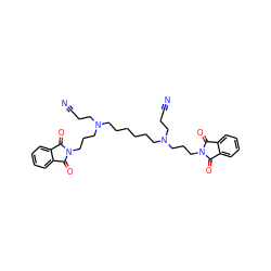 N#CCCN(CCCCCCN(CCC#N)CCCN1C(=O)c2ccccc2C1=O)CCCN1C(=O)c2ccccc2C1=O ZINC000029206082