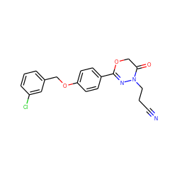 N#CCCN1N=C(c2ccc(OCc3cccc(Cl)c3)cc2)OCC1=O ZINC000013826745