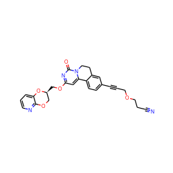 N#CCCOCC#Cc1ccc2c(c1)CCn1c-2cc(OC[C@H]2COc3ncccc3O2)nc1=O ZINC000219965801