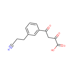 N#CCCc1cccc(C(=O)CC(=O)C(=O)O)c1 ZINC000013488693