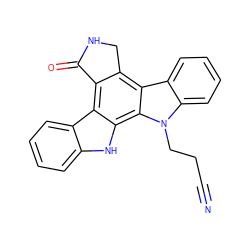 N#CCCn1c2ccccc2c2c3c(c4c5ccccc5[nH]c4c21)C(=O)NC3 ZINC000001554667