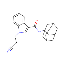 N#CCCn1cc(C(=O)NC23CC4CC(CC(C4)C2)C3)c2ccccc21 ZINC001772619040