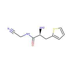 N#CCNC(=O)[C@@H](N)Cc1cccs1 ZINC000048998448