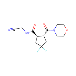 N#CCNC(=O)[C@@H]1CC(F)(F)C[C@H]1C(=O)N1CCOCC1 ZINC000103242377