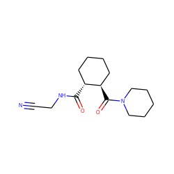 N#CCNC(=O)[C@@H]1CCCC[C@H]1C(=O)N1CCCCC1 ZINC000095554336