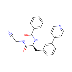 N#CCNC(=O)[C@H](Cc1cccc(-c2ccncc2)c1)NC(=O)c1ccccc1 ZINC000043064489