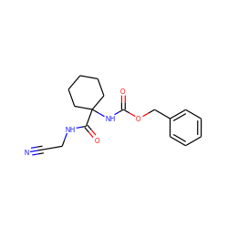 N#CCNC(=O)C1(NC(=O)OCc2ccccc2)CCCCC1 ZINC000013676305