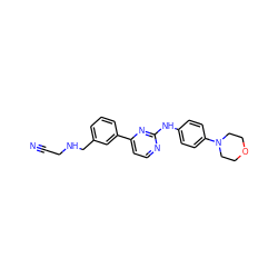 N#CCNCc1cccc(-c2ccnc(Nc3ccc(N4CCOCC4)cc3)n2)c1 ZINC000048999052