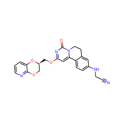 N#CCNc1ccc2c(c1)CCn1c-2cc(OC[C@H]2COc3ncccc3O2)nc1=O ZINC000220167739