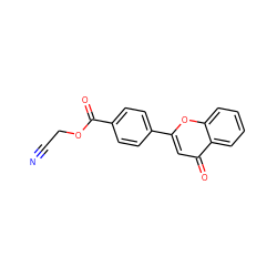 N#CCOC(=O)c1ccc(-c2cc(=O)c3ccccc3o2)cc1 ZINC000003138108